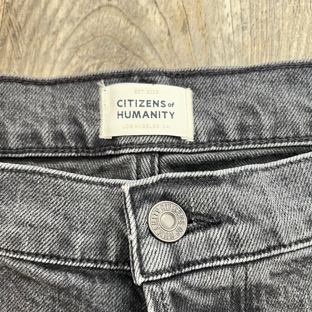 Citizens Of Humanity Women’s Size 33 Black Wash DIY Cut Off Jeans Shorts - Picture 3 of 14